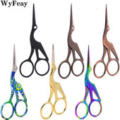 Nožnice s žeriavovými ústami, retro krížikové vyšívanie, starožitné čierne vintage, roztomilé malé šijacie nožnice, rybárske nite, rezanie, DIY nožnice na látky