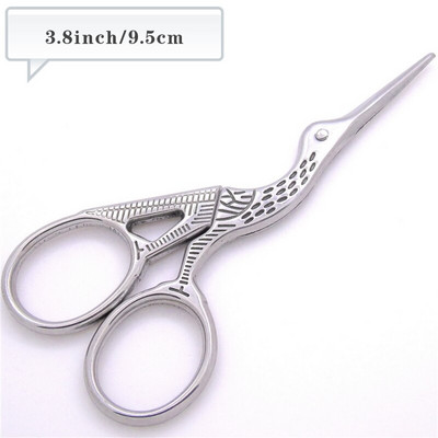 Nožnice s žeriavovými ústami, retro krížikové vyšívanie, starožitné čierne vintage, roztomilé malé šijacie nožnice, rybárske nite, rezanie, DIY nožnice na látky