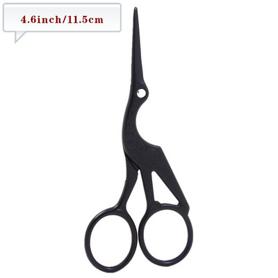 Nožnice s žeriavovými ústami, retro krížikové vyšívanie, starožitné čierne vintage, roztomilé malé šijacie nožnice, rybárske nite, rezanie, DIY nožnice na látky
