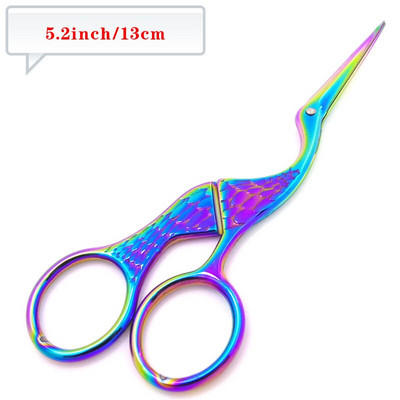 Nožnice s žeriavovými ústami, retro krížikové vyšívanie, starožitné čierne vintage, roztomilé malé šijacie nožnice, rybárske nite, rezanie, DIY nožnice na látky