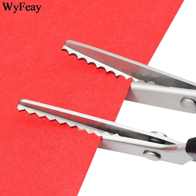 Foarfece pentru roze din oțel inoxidabil, cu mâner confortabil, meșteșuguri profesionale, croitorie, foarfece tăiate în zig-zag, foarfece de cusut, țesătură
