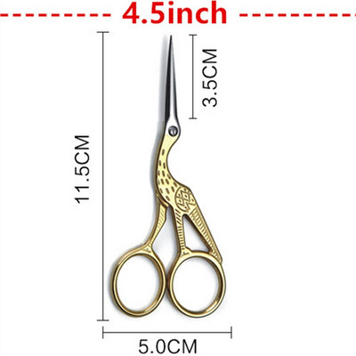 3,5" 4,5" kraana ristpistes retro klassikaline vanaaegne antiiktikandid roostevabast terasest rätsepa-kääride käsitöökangas