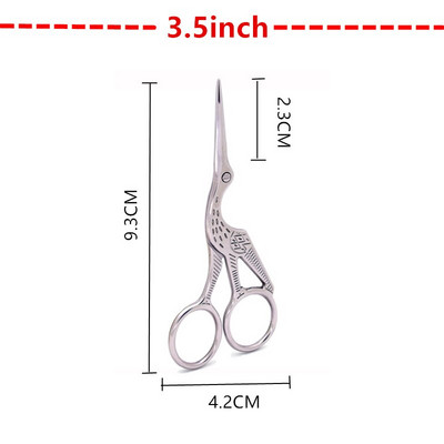 3,5" 4,5" kraana ristpistes retro klassikaline vanaaegne antiiktikandid roostevabast terasest rätsepa-kääride käsitöökangas