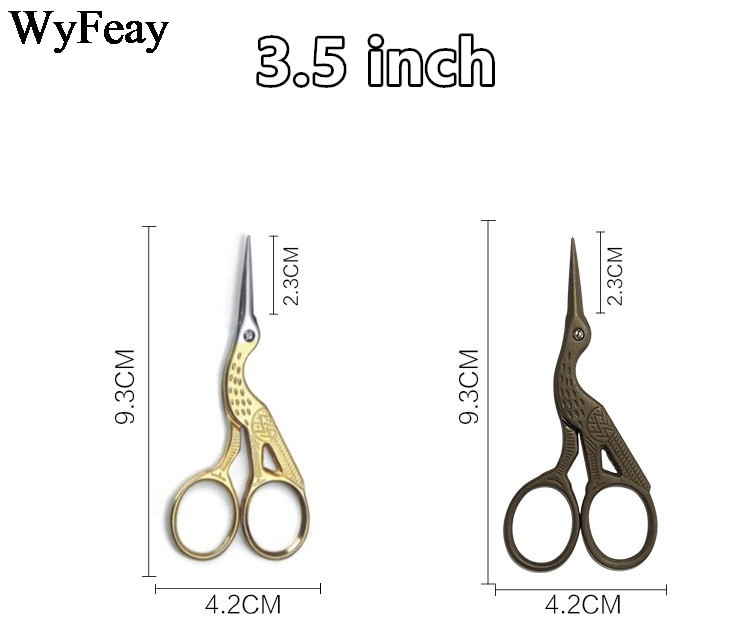 3,5" 4,5" kraana ristpistes retro klassikaline vanaaegne antiiktikandid roostevabast terasest rätsepa-kääride käsitöökangas