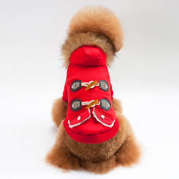 Кучешки дрехи Зимно топло яке за домашни кучета Палто Удебелено кученце Чихуахуа Облекло Качулки за малки и средни кучета Облекло за кученца
