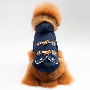 Кучешки дрехи Зимно топло яке за домашни кучета Палто Удебелено кученце Чихуахуа Облекло Качулки за малки и средни кучета Облекло за кученца
