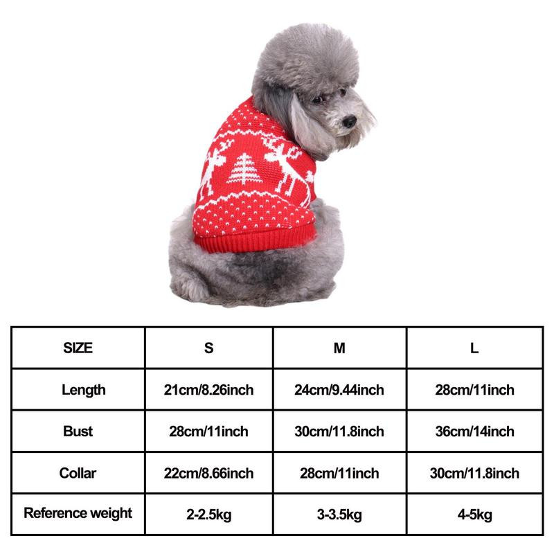 Vianočný sveter pre domáce zvieratá, sviatočná čiapka, šatka, sveter, oblečenie, mäkký pletený sveter na udržanie tepla v zime, overaly pre malé a stredné veľkosti