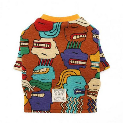 Blúzka pre domáce zvieratá s okrúhlym výstrihom, potlačou, tenká košeľa pre psov s dvoma nohami, jarné súpravy produktov pre domáce zvieratá