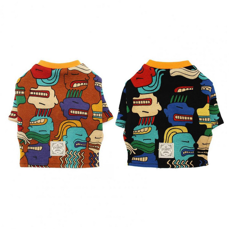 Blúzka pre domáce zvieratá s okrúhlym výstrihom, potlačou, tenká košeľa pre psov s dvoma nohami, jarné súpravy produktov pre domáce zvieratá