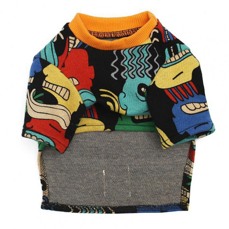 Blúzka pre domáce zvieratá s okrúhlym výstrihom, potlačou, tenká košeľa pre psov s dvoma nohami, jarné súpravy produktov pre domáce zvieratá