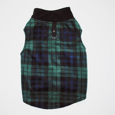 Topla odjeća za pse od flisa Jesen Zima Podebljani prsluk Kaput za male srednje pse Majica s kratkim rukavima Kostim Karirana jakna s prstenom za pritezanje