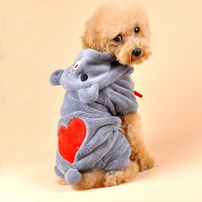 Hainele cu patru picioare din lână corali pentru animale de companie au o formă drăguță potrivită pentru ca animalele de companie mici să se încălzească toamna și iarna