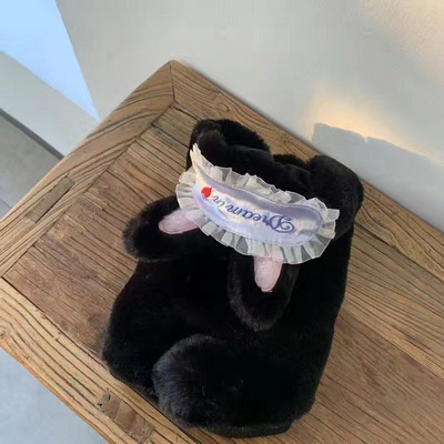 Плюшени заешки уши Дрехи за домашни любимци Котка Топло палто през есента и зимата Заешко куче плюс плюшено памучно палто