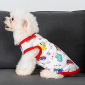 Priedušná vesta pre domáce zvieratá s potlačou, bez rukávov, módna vesta pre šteniatka na letné sady, potreby pre psov, produkty pre domáce zvieratá