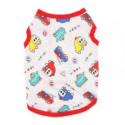 Priedušná vesta pre domáce zvieratá s potlačou, bez rukávov, módna vesta pre šteniatka na letné sady, potreby pre psov, produkty pre domáce zvieratá