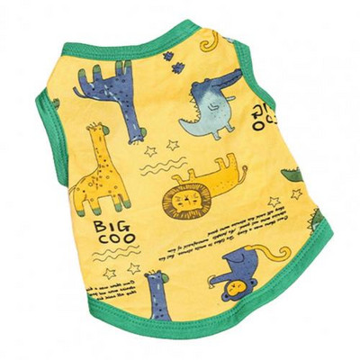 Priedušná vesta pre domáce zvieratá s potlačou, bez rukávov, módna vesta pre šteniatka na letné sady, potreby pre psov, produkty pre domáce zvieratá