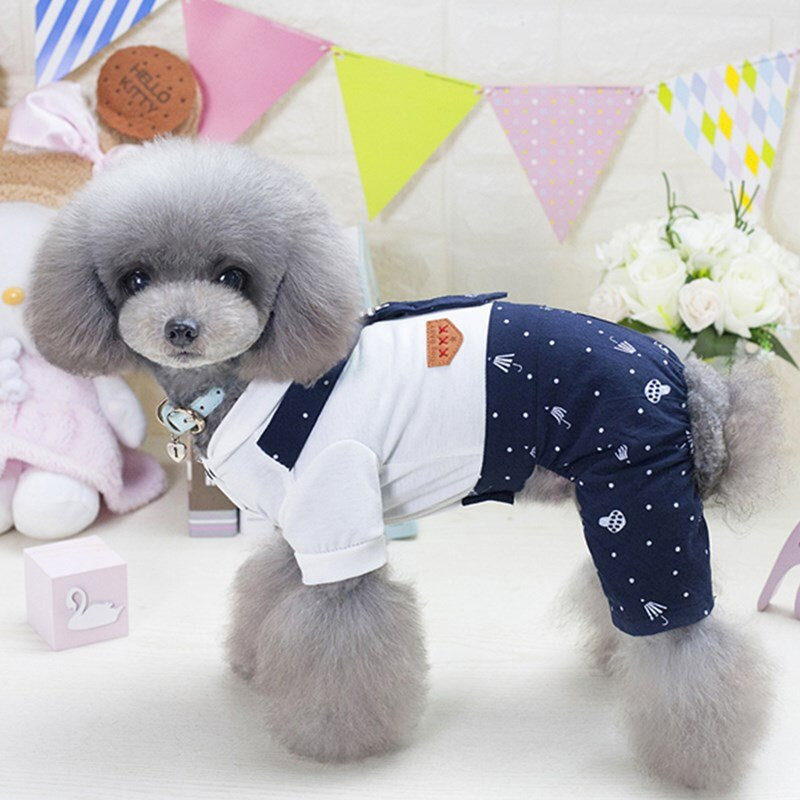 Lemmiklooma koera paari riided Puuvillane nelja jalaga mereväe mantel ja printsessi seelik kutsikas kass vend ja õde riided lemmikloomapaari riietus