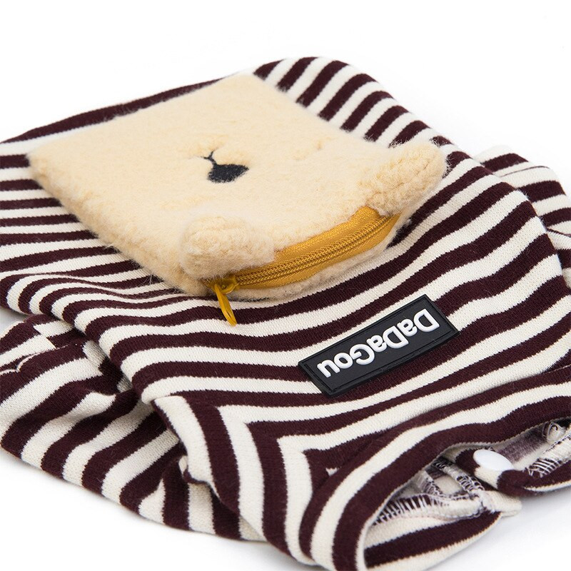 Oblečenie pre psov Zimný kabát pre domáce zvieratá Pruhovaný tenký strih Mäkký pohodlný kabát pre malé a stredné psy