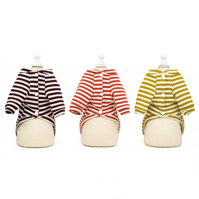 Oblečenie pre psov Zimný kabát pre domáce zvieratá Pruhovaný tenký strih Mäkký pohodlný kabát pre malé a stredné psy