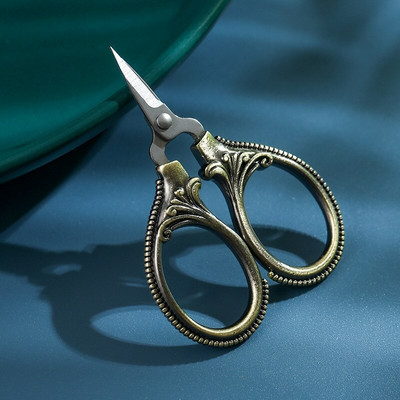 6 cm mini retro vreckové nožnice, starožitné nite, rezačka, vintage vyšívanie, krížikový steh, šitie, nehrdzavejúca oceľ