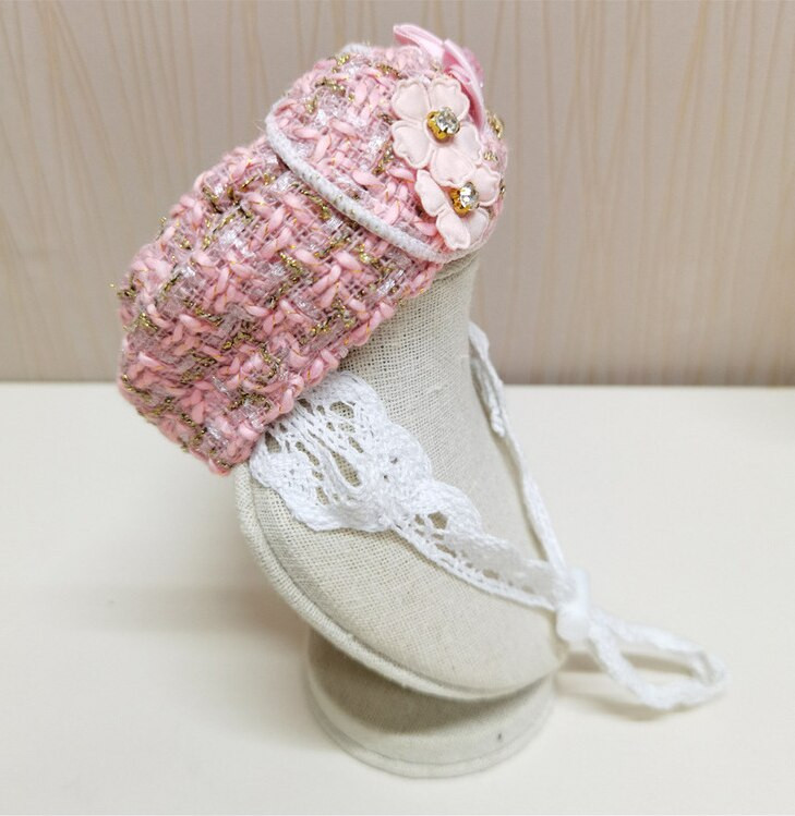 Sügis- ja talvetalv 2020 uus moebränd väike aroomipalee luksuslikud lemmikloomariided, roosa seelik, koeramüts, küüliku kõrvavillane klamber c