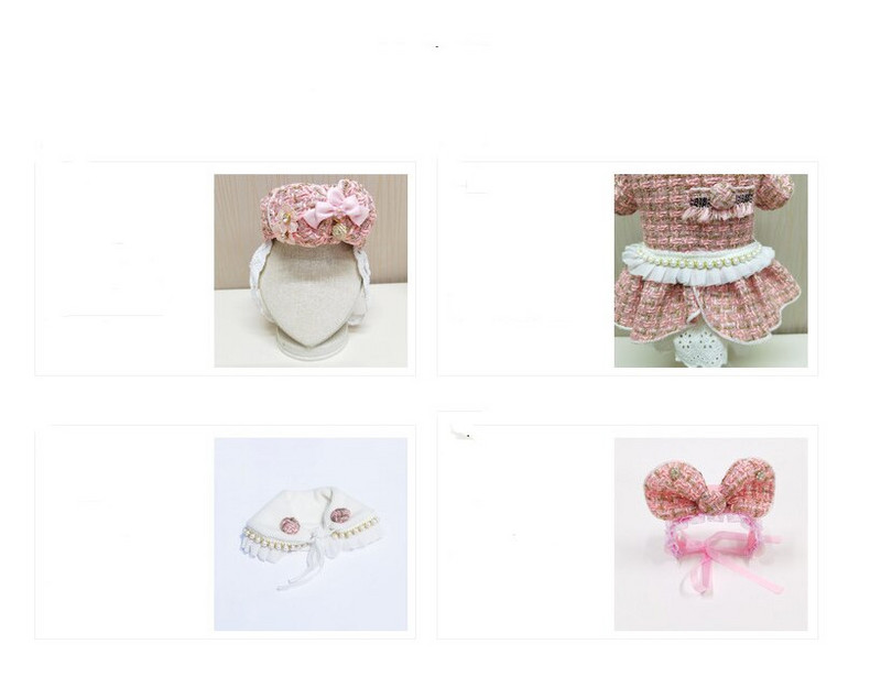 Sügis- ja talvetalv 2020 uus moebränd väike aroomipalee luksuslikud lemmikloomariided, roosa seelik, koeramüts, küüliku kõrvavillane klamber c