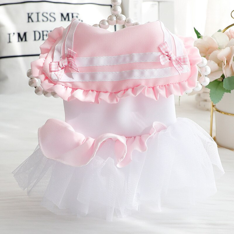 Koerariided Kevad- ja Suvised õhukesed kasside printsesskleit hulgimüük Pengpeng Väikese koera Teddy Lemmikkoera riided