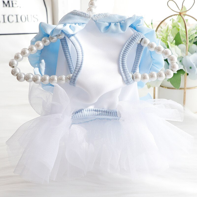 Koerariided Kevad- ja Suvised õhukesed kasside printsesskleit hulgimüük Pengpeng Väikese koera Teddy Lemmikkoera riided