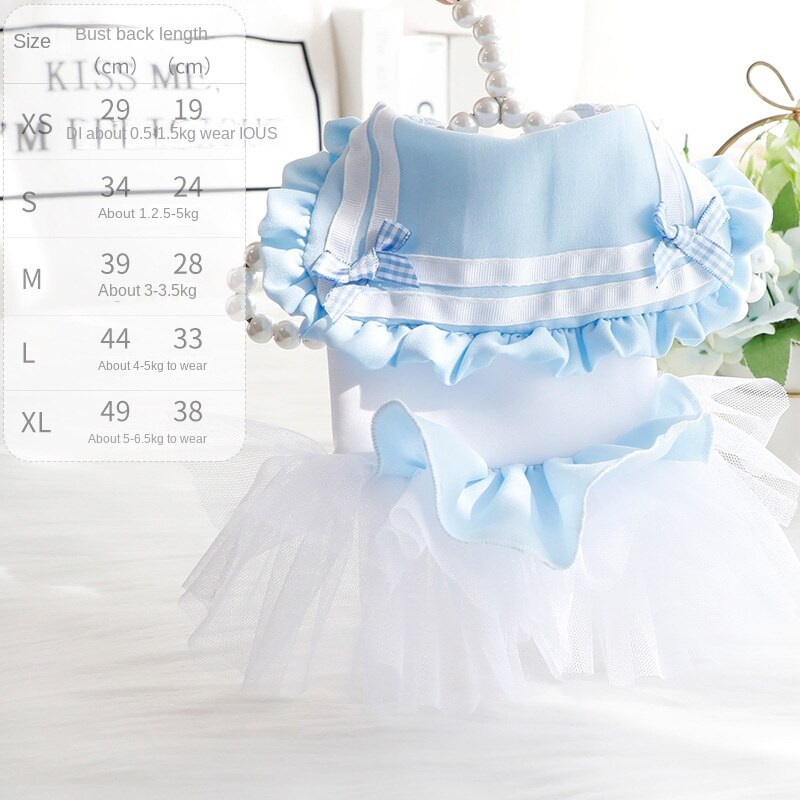 Koerariided Kevad- ja Suvised õhukesed kasside printsesskleit hulgimüük Pengpeng Väikese koera Teddy Lemmikkoera riided