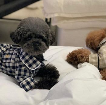 Σετ πιτζάμες για κατοικίδια Puppy Kitten Dog πιτζάμες Teddy Bichon Schnauzer Pomeranian Chihuahua Ρούχα