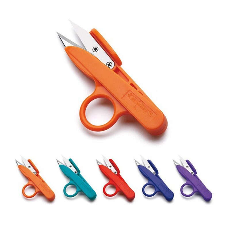 Plastikust käepidemega kaitsekate Õmbluskäärid Niit Tikand Ristpistes Lõikur Lõikur U-kujuline Käärid isetegemise tarvikute tööriist