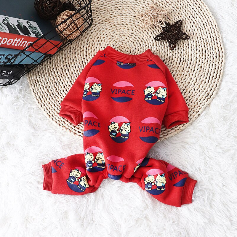 Salopetă pentru câini din fleece moale Haina pentru câini de iarnă Pijamale pentru cățeluș mic Ținute pentru animale de companie Hanorac pentru câini Îmbrăcăminte Yorkie shih tzu