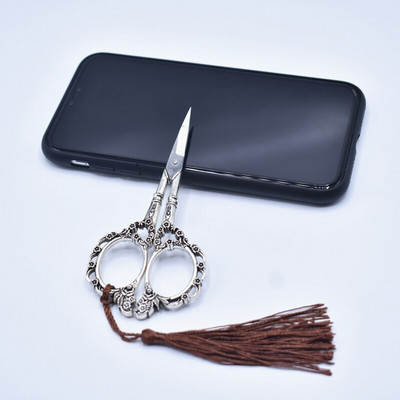 Retro žirklių rinkinys Išskirtinės vintažinės žirklės + adatos laikymo vamzdelis + yla + sriegis + antpirštis, siuvinėjimas, siuvimo žirklės, siuvimo reikmenys