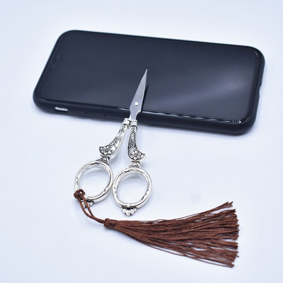 Retro žirklių rinkinys Išskirtinės vintažinės žirklės + adatos laikymo vamzdelis + yla + sriegis + antpirštis, siuvinėjimas, siuvimo žirklės, siuvimo reikmenys