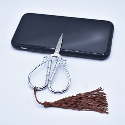 Retro žirklių rinkinys Išskirtinės vintažinės žirklės + adatos laikymo vamzdelis + yla + sriegis + antpirštis, siuvinėjimas, siuvimo žirklės, siuvimo reikmenys