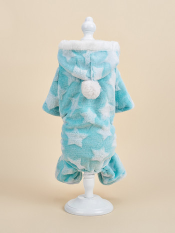 Ρούχα για μικρά κατοικίδια Φθινοπωρινά και Χειμώνα Plus Βελούδινα με ζεστή κουκούλα, χαριτωμένα τετράποδα ρούχα για κατοικίδια