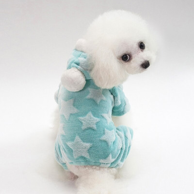 Jesenné a zimné oblečenie pre malé domáce zvieratá plus zamatové teplé plyšové oblečenie s kapucňou pre roztomilé domáce zvieratá so štyrmi nohami