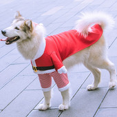 Santa Claus oblečenie pre psov s vianočnou čiapkou, termálna mikina pre psov, pohodlné oblečenie pre mačiatka a šteniatka, umývateľné, potreby pre domáce zvieratá