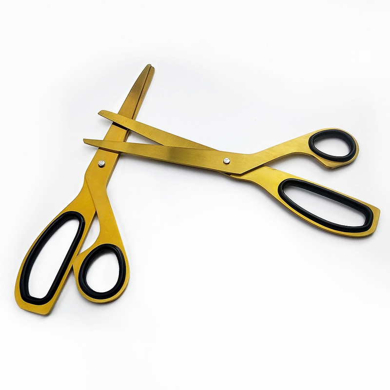 Zlaté nerezové nožnice, asymetrické nožnice, šijacie nožnice, rezačka látok, vyšívacie nožnice, krajčírske nožnice, otváranie nití, strihanie stuhy, slávnostné nástroje