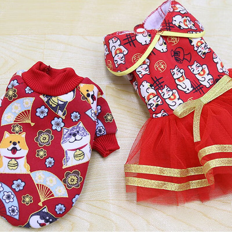 Rochie pentru câini Fusta Modele pentru cuplu Câine Pisică Haine pentru animale de companie Pulover de toamnă și iarnă Catifea subțire Articole pentru câini Mici Mijlocii XS-2XL