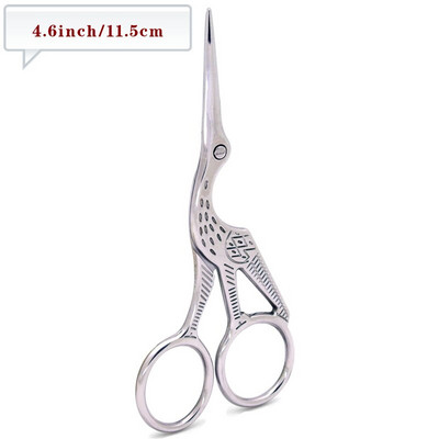 Retro daru szájolló keresztszemes antik gólya Vintage madárvarró olló horgászat rozsdamentes acél cérna vágó szövet