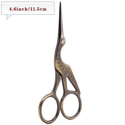 Retro daru szájolló keresztszemes antik gólya Vintage madárvarró olló horgászat rozsdamentes acél cérna vágó szövet