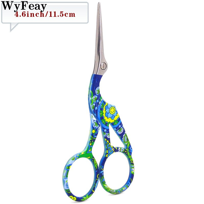 Retro daru szájolló keresztszemes antik gólya Vintage madárvarró olló horgászat rozsdamentes acél cérna vágó szövet