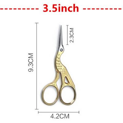 3,5-tolline 4,5-tolline kraana ristpistes Retro klassikaline vanaaegne antiikne peen tikandid Õmblusrätsep Käärid Käsitöö DIY Kodukangas