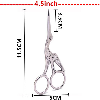 3,5-tolline 4,5-tolline kraana ristpistes Retro klassikaline vanaaegne antiikne peen tikandid Õmblusrätsep Käärid Käsitöö DIY Kodukangas