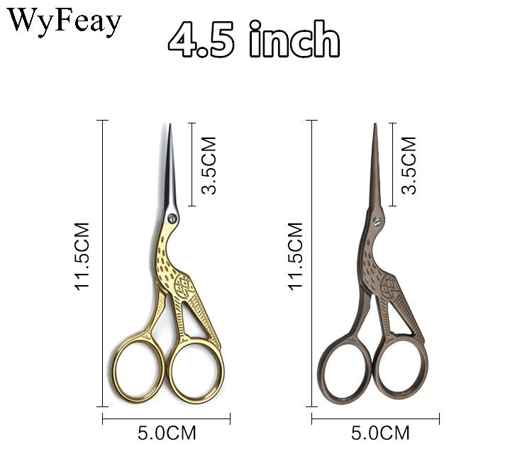 3,5-tolline 4,5-tolline kraana ristpistes Retro klassikaline vanaaegne antiikne peen tikandid Õmblusrätsep Käärid Käsitöö DIY Kodukangas