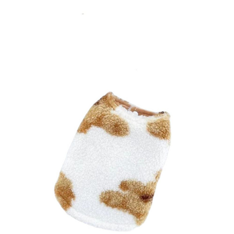 Kuum müük Armas sügis ja talv pluss sametise ja paksu karu mustriga koera vest koos põhjasärgi komplektiga lemmikloomariided