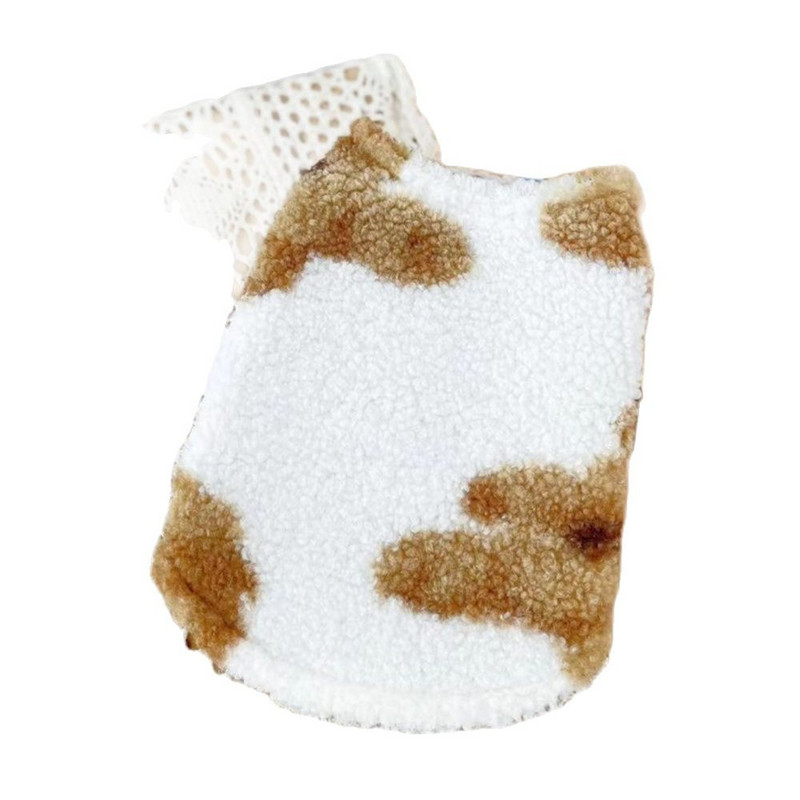 Kuum müük Armas sügis ja talv pluss sametise ja paksu karu mustriga koera vest koos põhjasärgi komplektiga lemmikloomariided