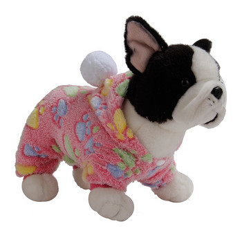 Puppy Soft Coat Χειμερινά ρούχα για σκύλους Μικρή φόρμα για κατοικίδια Ζεστή βελούδινη κουκούλα από φλις