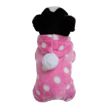 Puppy Soft Coat Χειμερινά ρούχα για σκύλους Μικρή φόρμα για κατοικίδια Ζεστή βελούδινη κουκούλα από φλις